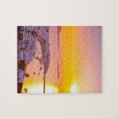 Mykonos、ギリシャの日没 ジグソーパズル (横)