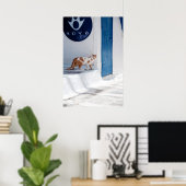 Mykonos cat – ポスター (ホームオフィス)