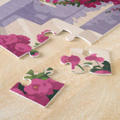 Mykonos Greece Coast Travel Art Vintage ジグソーパズル (側面)