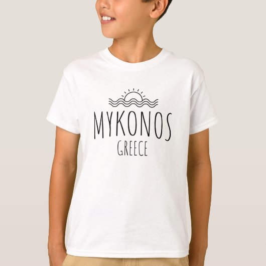 Mykonos Greece Kids Boys Tシャツ (正面)