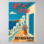 Mykonos Greece Seaside Travel  ポスター (正面)