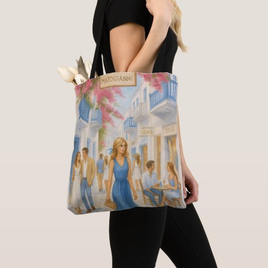 Mykonos, Greece Tote Bag トートバッグ (クローズアップ)