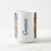 Mykonos Greece Watercolor コーヒーマグカップ (中央)