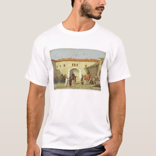 Mylasa、トルコ1845年のCaravanserai (パネルの油 Tシャツ (正面)