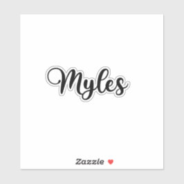 Mylesの名前 – 手書き書道 シール
