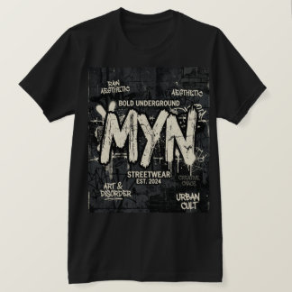MYNアンダーグラウンドストリートウェアグラフィックTシャツ Tシャツ