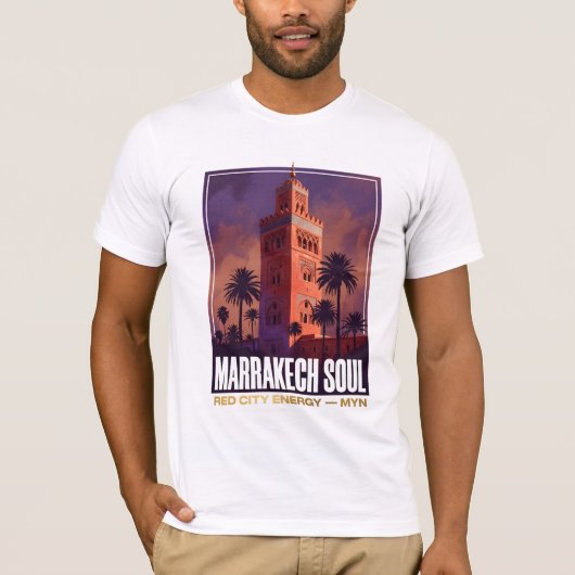 MYN マラケシュ ソウル | 赤い街のTシャツ Tシャツ (正面)