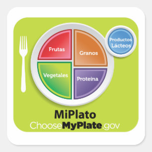 MyPlateのスペインのなステッカー- MiPlato --を選んで下さい スクエアシール