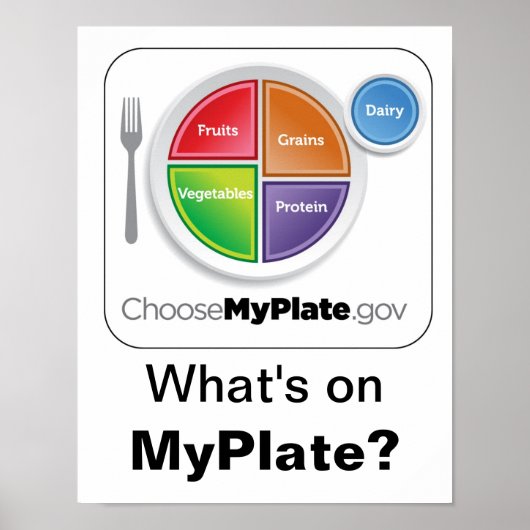 MyPlateの内容ポスター – 白 ポスター (正面)