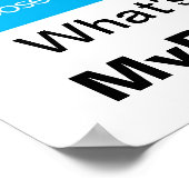 MyPlateの内容ポスター – 青（白） ポスター (角)