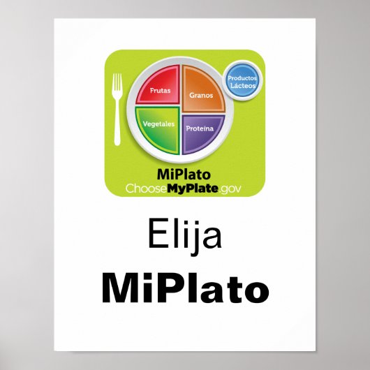MyPlateポスタスペインのーを選択 – Elija MiPlato ポスター (正面)
