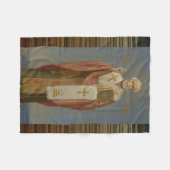 Myraの司教のセントニコラス フリースブランケット (正面(横))