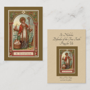Myraの司教のHoly Cardsセントニコラス 名刺