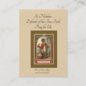Myraの司教のHoly Cardsセントニコラス 名刺 (裏面)