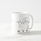 Myrlペプチド名mug コーヒーマグカップ (正面右)