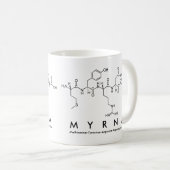 Myrnaペプチド名mug コーヒーマグカップ (正面右)