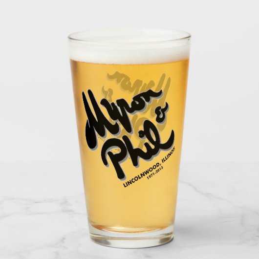 Myron and Phil's Steak House, Lincolnwood, IL タンブラーグラス (ドリンク正面)