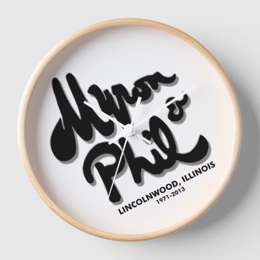 Myron and Phil's Steak House, Lincolnwood, IL 壁時計 (正面)