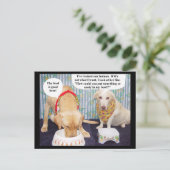 Myrtie & Mosesがメニューについて説明 ポストカード (スタンド正面)