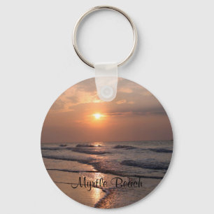 MyrtleビーチSC Sunrise Over海キーチェーン キーホルダー