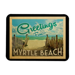Myrtle Beachのヴィンテージ旅行 マグネット