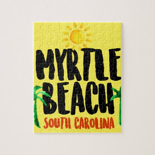 Myrtle Beachの水彩画 ジグソーパズル (縦)