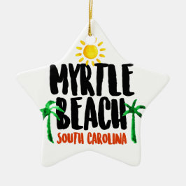 Myrtle Beachの水彩画 セラミックオーナメント