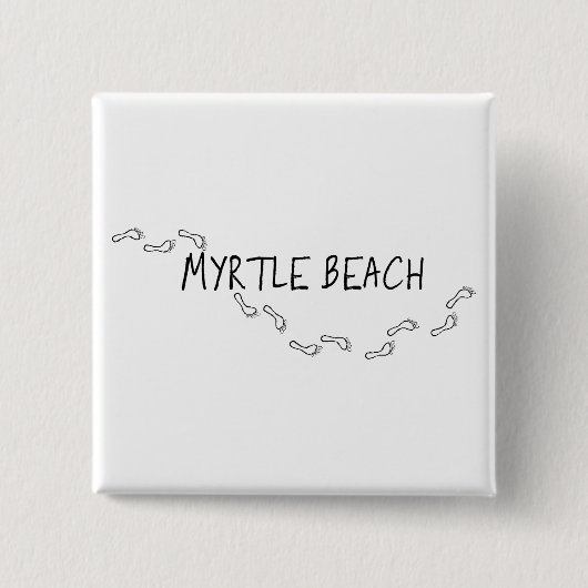 Myrtle Beachの足跡 缶バッジ (正面)