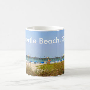 Myrtle BeachのSCのマグのビーチ場面桟橋 コーヒーマグカップ