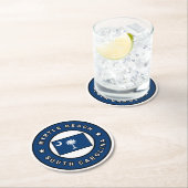 Myrtle Beachサウスカロライナ ラウンドペーパーコースター (インサイチュ)