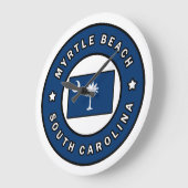 Myrtle Beachサウスカロライナ ラージ壁時計 (傾斜)
