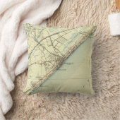 Myrtle Beachサウスカロライナ(1940年)のヴィンテージの地図 クッション (ブランケット)