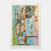 Myrtle BeachサウスカロライナSCのヴィンテージの郵便はがき キッチンタオル (縦)