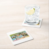 Myrtle BeachサウスカロライナSCのヴィンテージの郵便はがき スクエアペーパーコースター (インサイチュ)