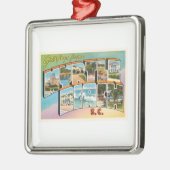 Myrtle BeachサウスカロライナSCのヴィンテージの郵便はがき メタルオーナメント (左)