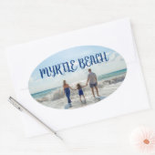 Myrtle Beach Change to Any Beach Souvenir 楕円形シール (封筒)