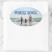 Myrtle Beach Change to Any Beach Souvenir 楕円形シール (バッグ)