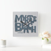 Myrtle Beach Denim Letter スクエア壁時計 (ホーム)