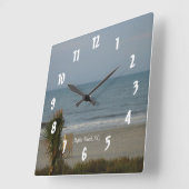 Myrtle Beach、SC. #1 スクエア壁時計 (傾斜)