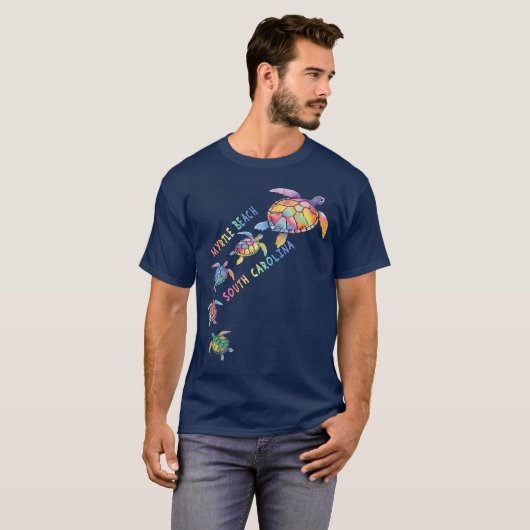 Myrtle Beach South olina Sea Turtle Lover Beach MB Tシャツ (正面フル)