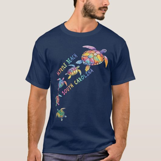 Myrtle Beach South olina Sea Turtle Lover Beach MB Tシャツ (正面)