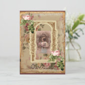 Mysのエレガントなバラの母の日の招待 招待状 (スタンド正面)