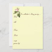 Mysのエレガントなバラの母の日の招待 招待状 (裏面)