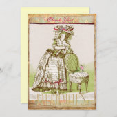 Mysのビクトリアンな女性サンキューカード サンキューカード (正面/裏面)