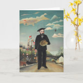 Myself: Portrait – Landscape, Henri Rousseau 1890 カード (黄色い花)