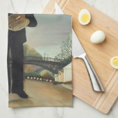 Myself: Portrait – Landscape, Henri Rousseau 1890 キッチンタオル (四つ折り)