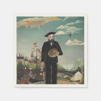 Myself: Portrait – Landscape, Henri Rousseau 1890 スタンダードカクテルナプキン
