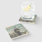 Myself: Portrait – Landscape, Henri Rousseau 1890 ストーンコースター (横)