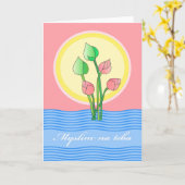 Myslim na teba, 考え's of You in Slovak カード (黄色い花)