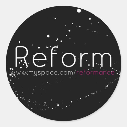 MySpaceの円形のステッカー ラウンドシール (正面)